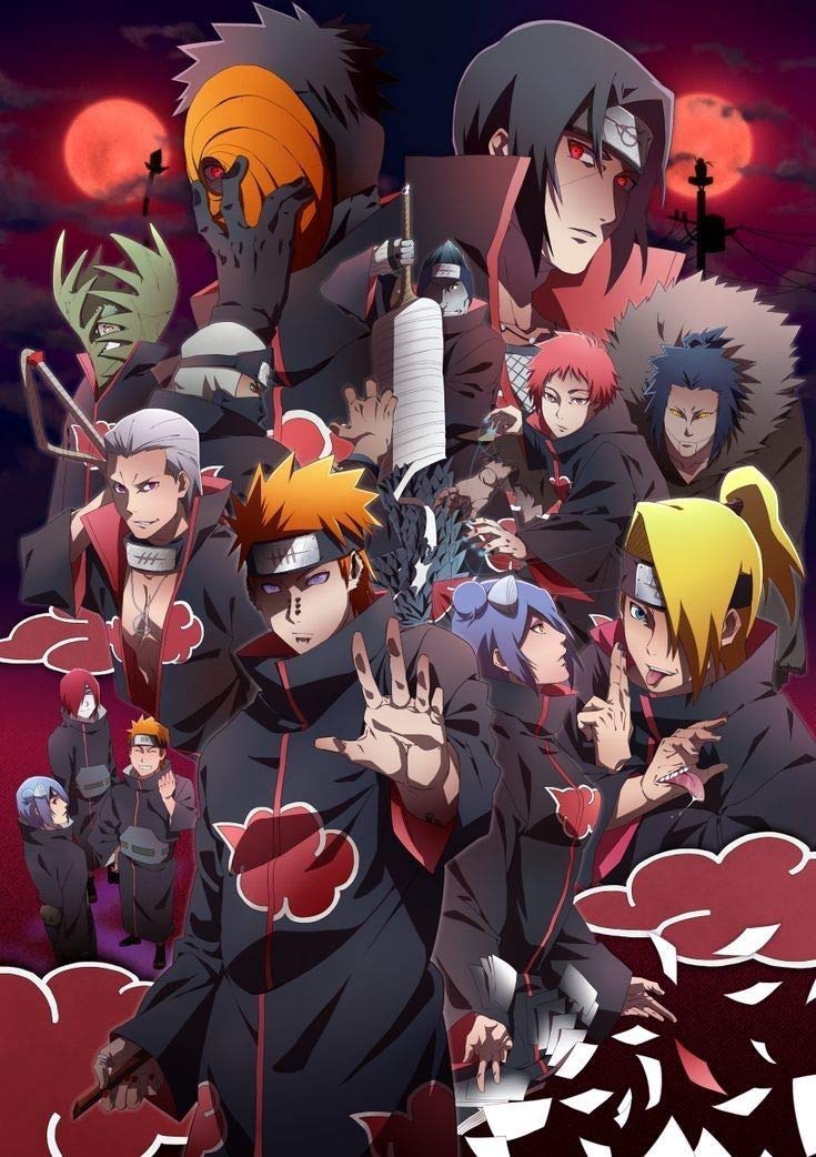 ポスター akimaninov Tainsi Anime Uchiha Itachi Akatsuki Team Poster-11x17inch,28x43cm